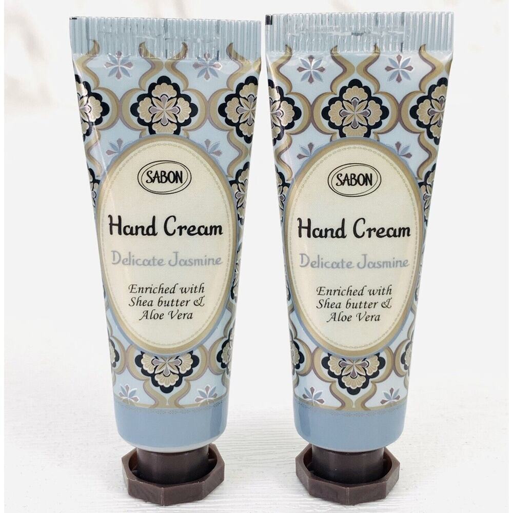 2X SABON HAND CREAM Delicate Jasmine (0.3 fl oz, 10ml) Travel Mini size